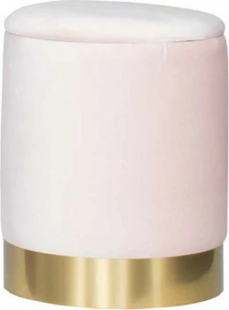 Puf otwierany Altino 3 (różowy ze złotą listwą) 